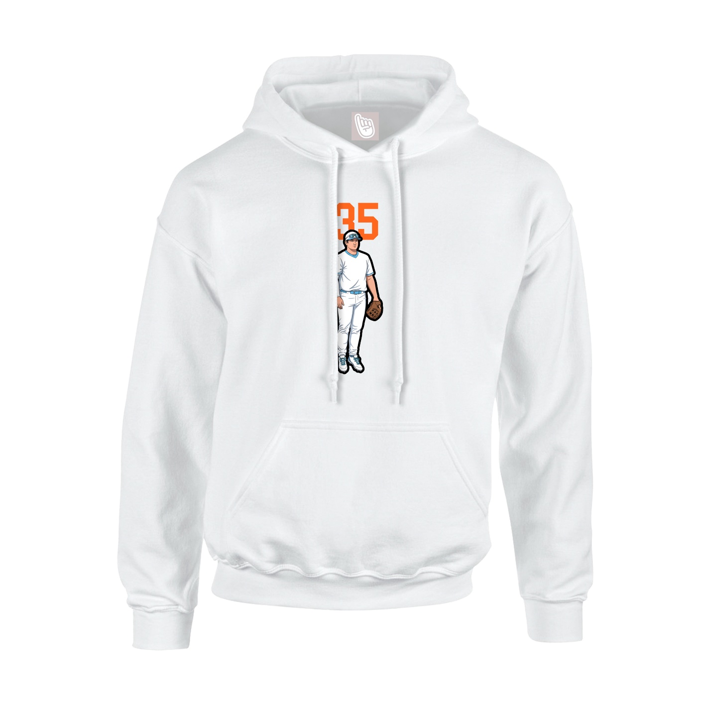 Hoodie — Number Top in White