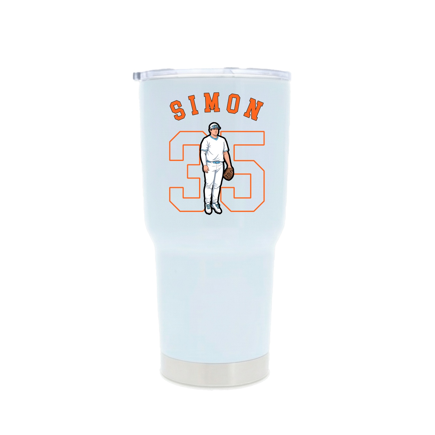 30oz Stainless Steel Tumbler — Shirsey Arch in White
