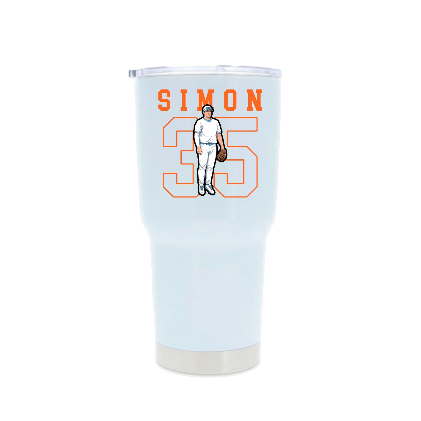 30oz Stainless Steel Tumbler — Shirsey in White