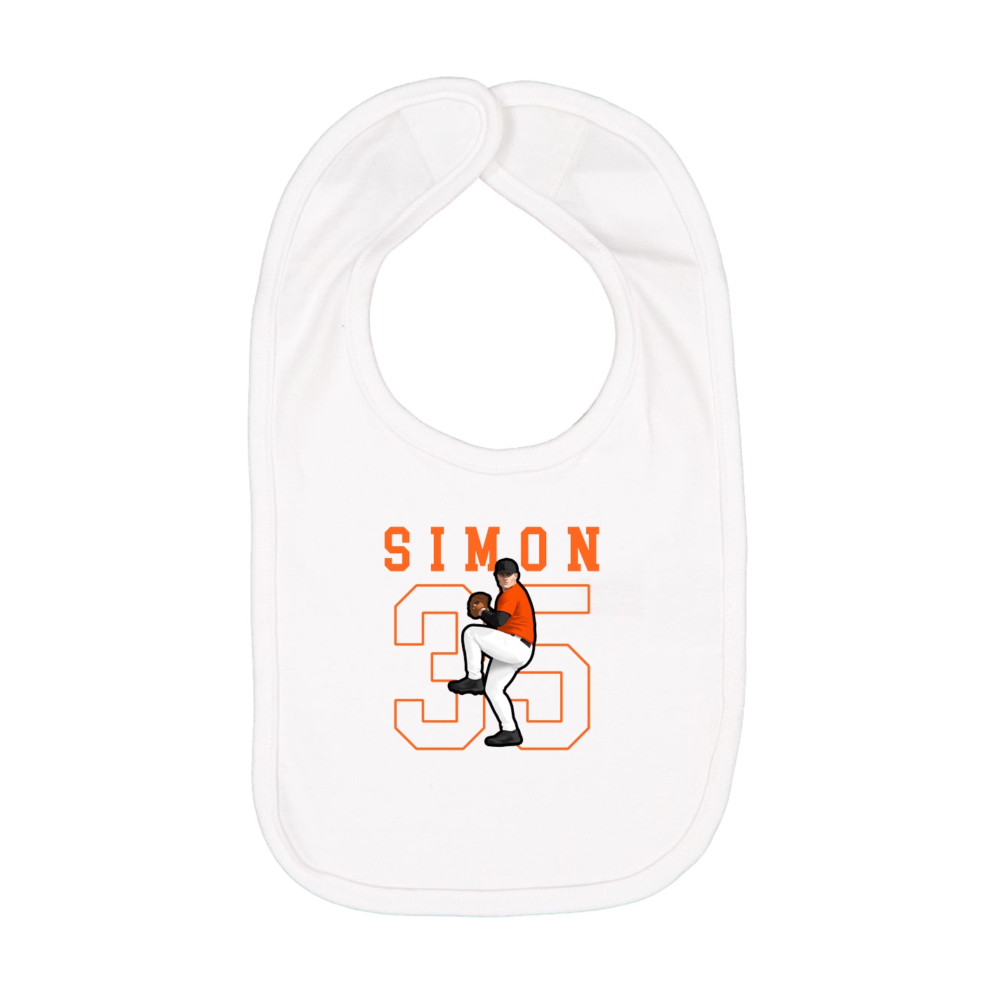 Infant Bib — Shirsey in White