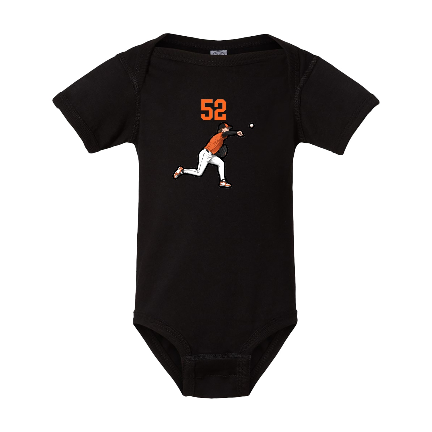 Baby Onesie — Number Top in Black