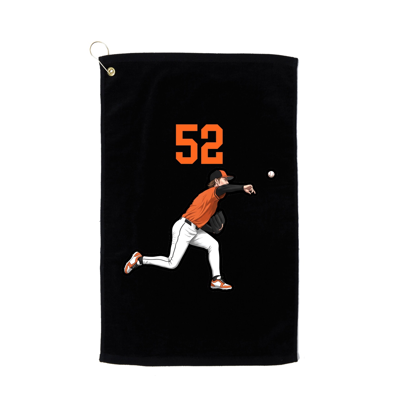 Golf Towel — Number Top in Black