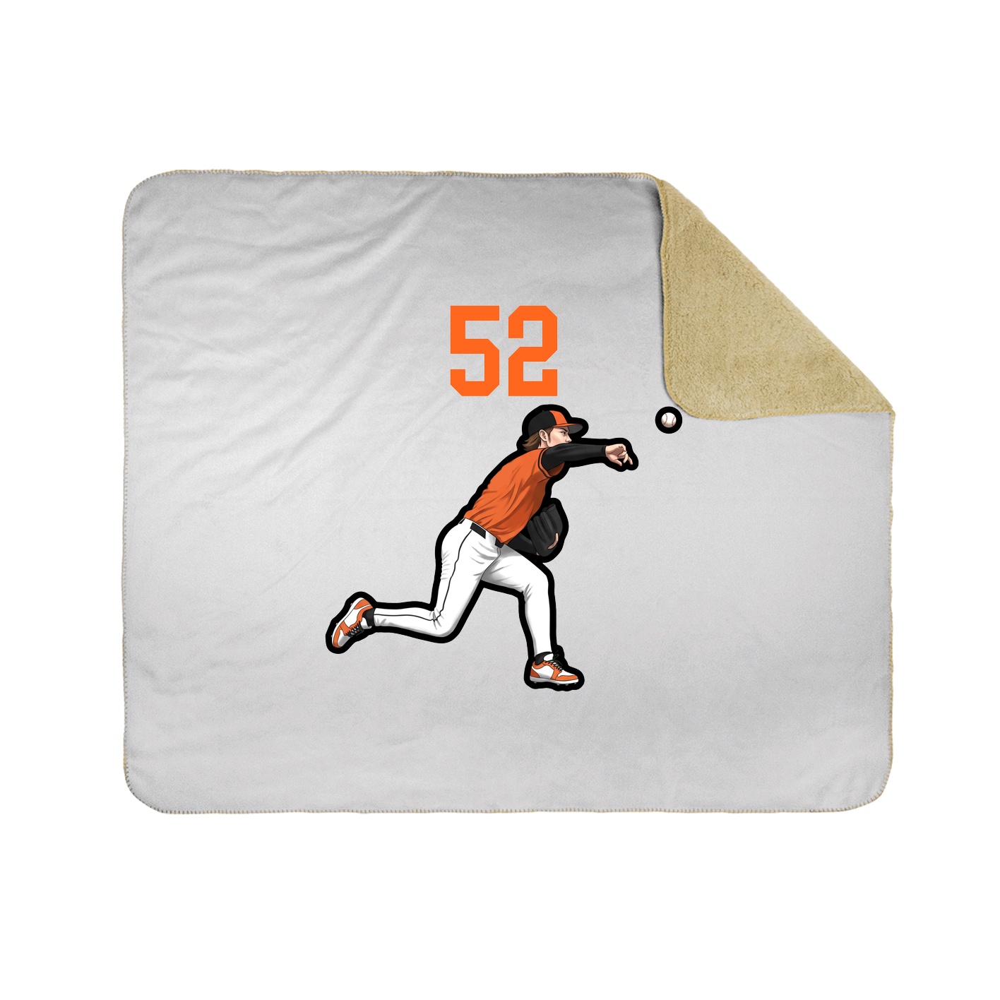 Throw Blanket — Number Top in White