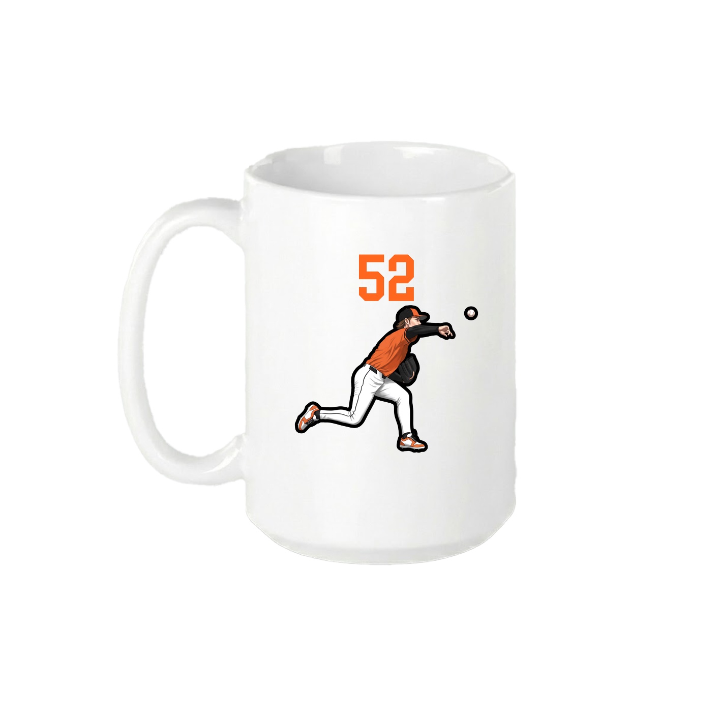 15oz Coffee Mug — Number Top in White