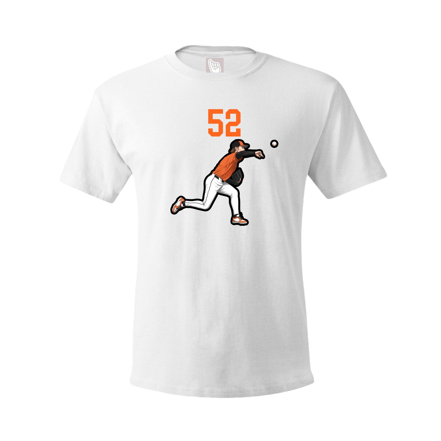 Youth Tee — Number Top in White