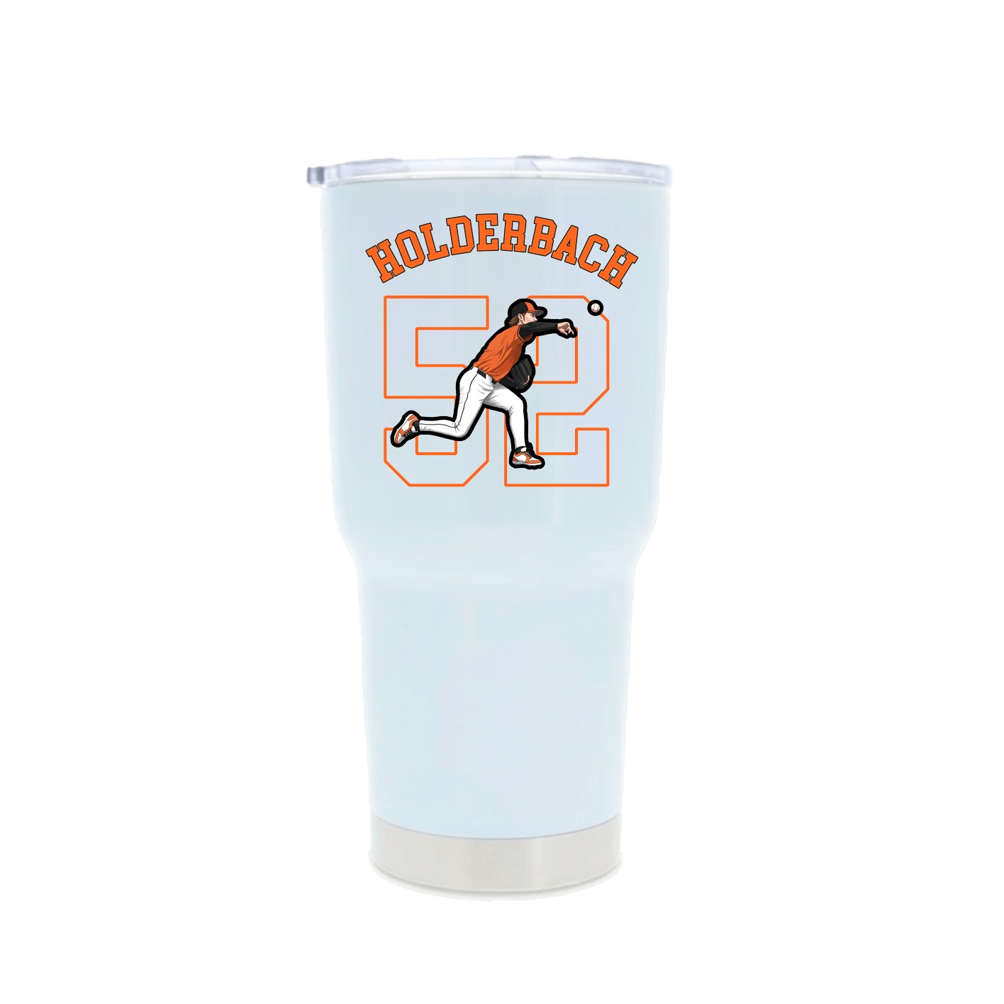 30oz Stainless Steel Tumbler — Shirsey Arch in White