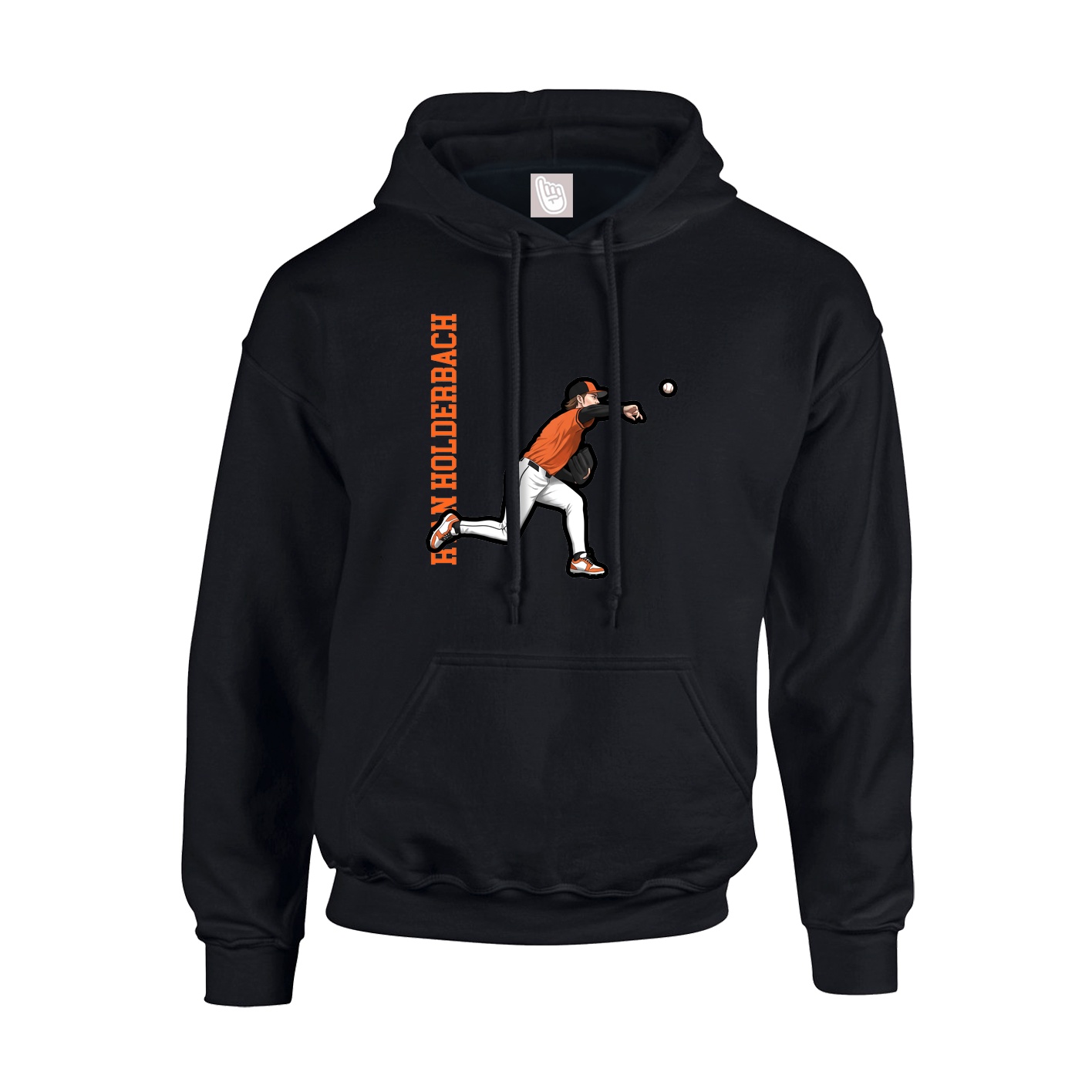 Youth Hoodie — Name Vertical in Black