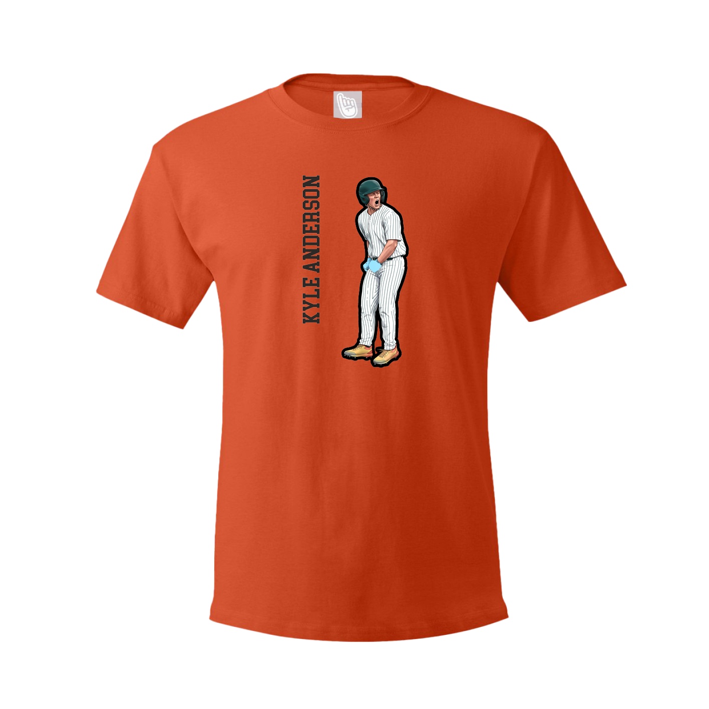 Youth Tee — Name Vertical in Orange
