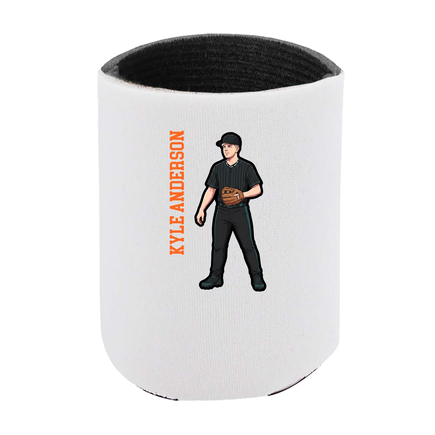 Can Holder — Name Vertical in White