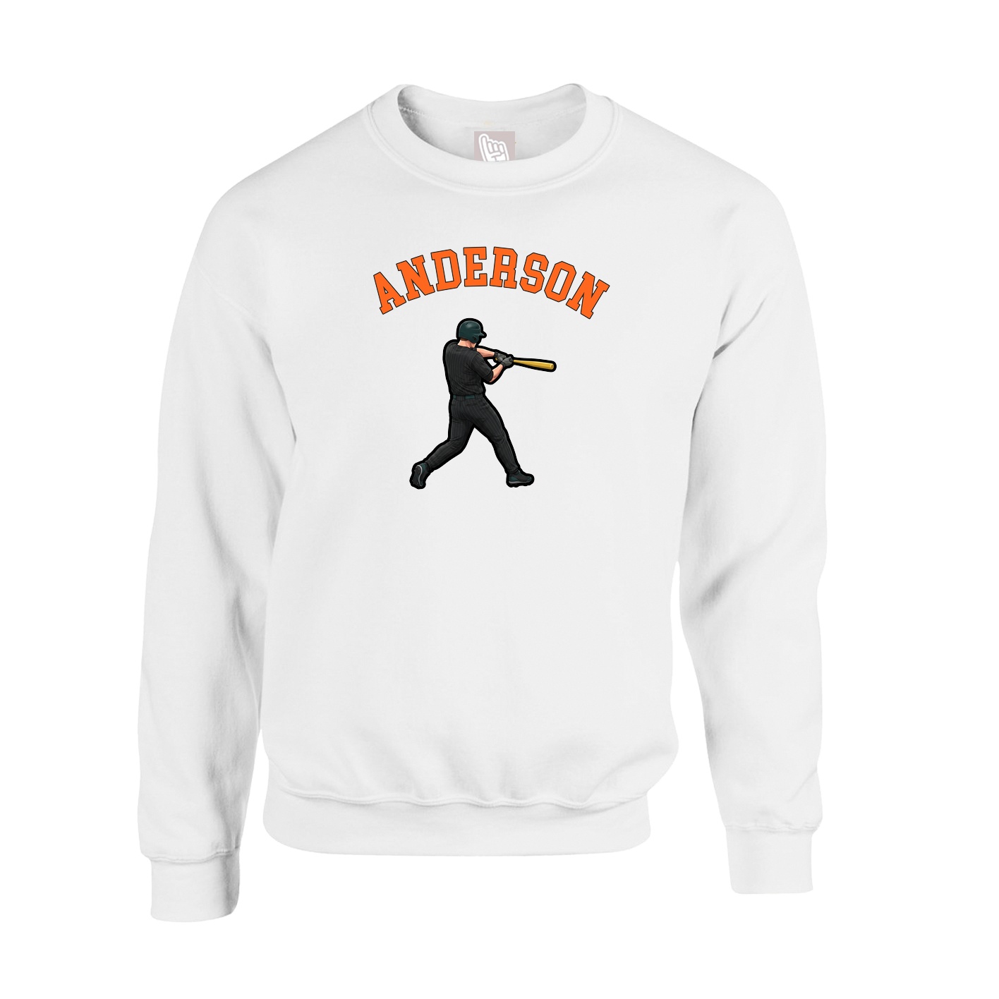 Fleece Crew — Shirsey Arch in White