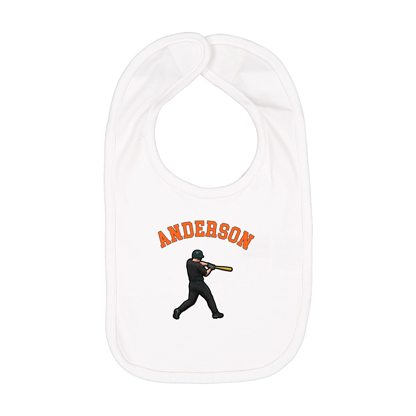 Infant Bib — Shirsey Arch in White