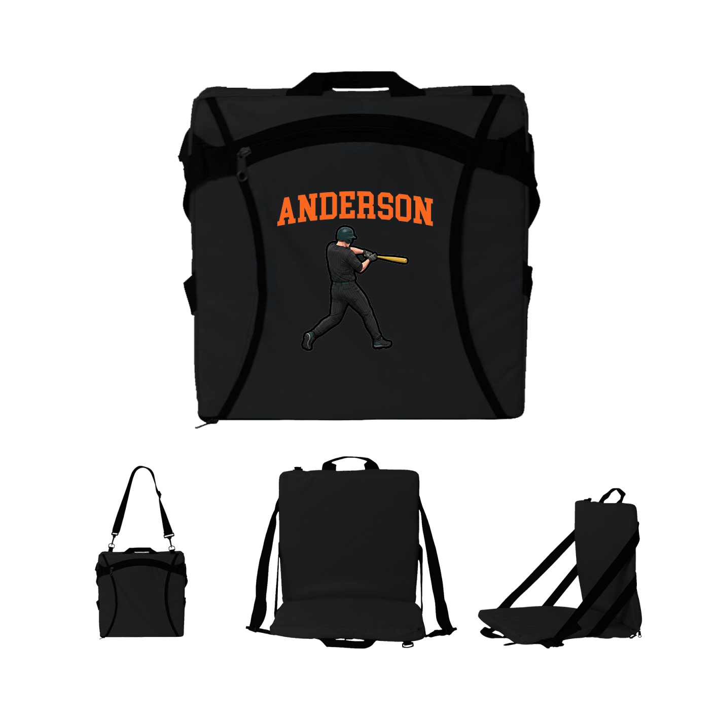 Folding Stadium Seat — Shirsey in Black