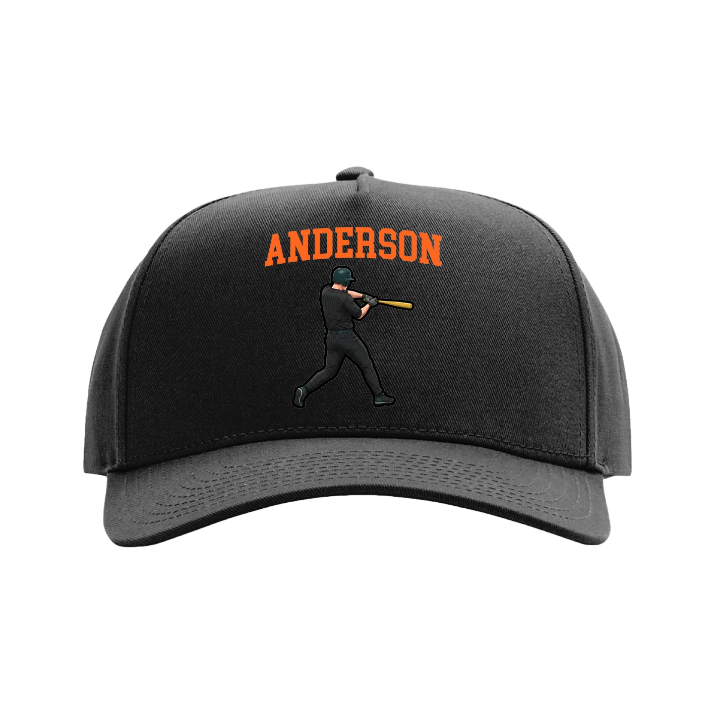 Full Fabric Five-Panel Champ Cap — Shirsey in Black