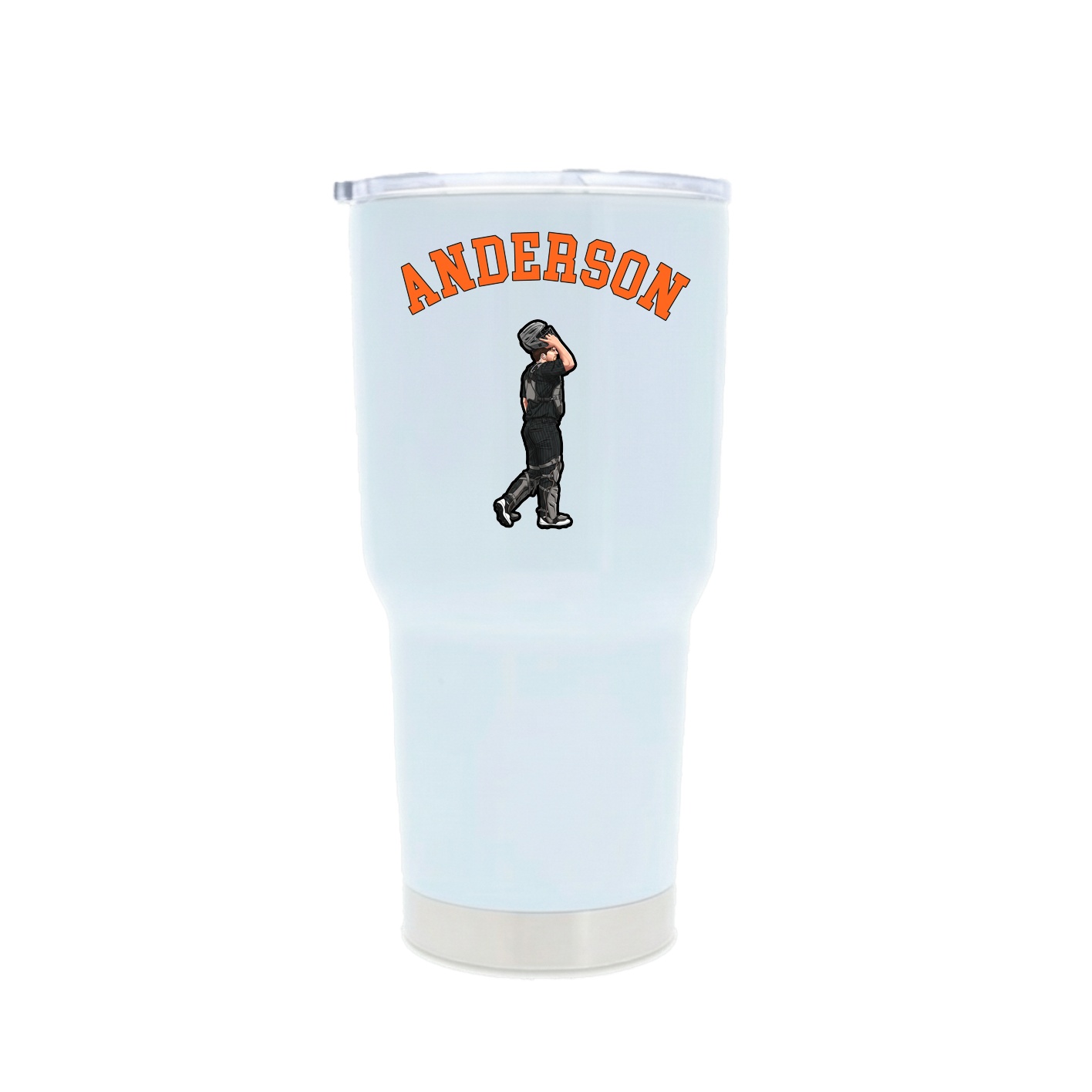 30oz Stainless Steel Tumbler — Shirsey Arch in White