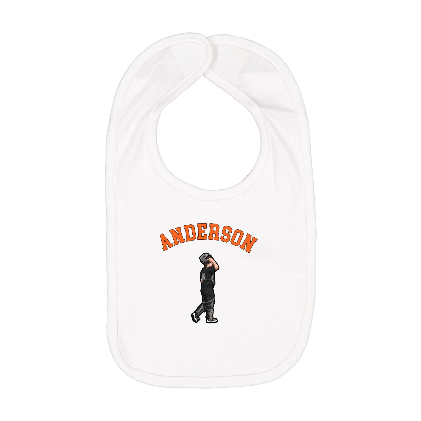Infant Bib — Shirsey Arch in White