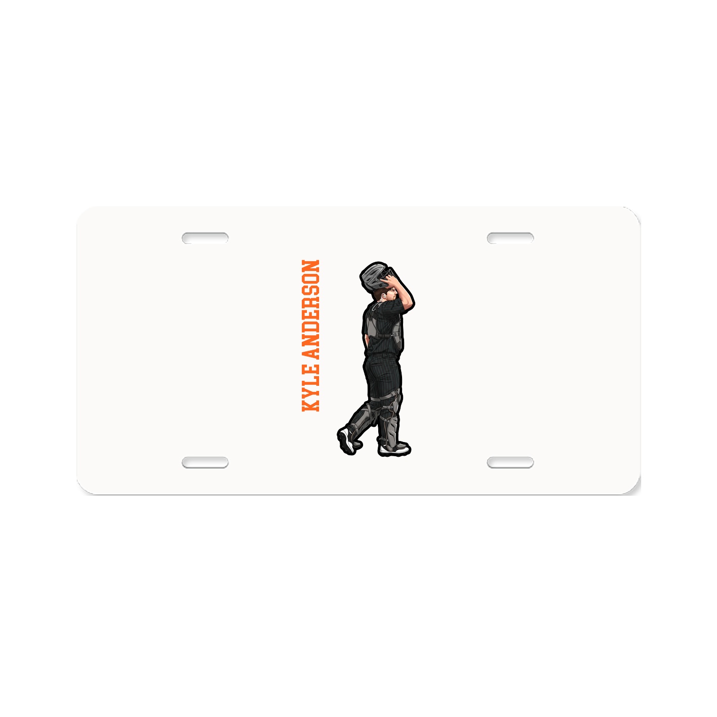 License Plate — Name Vertical in Classic