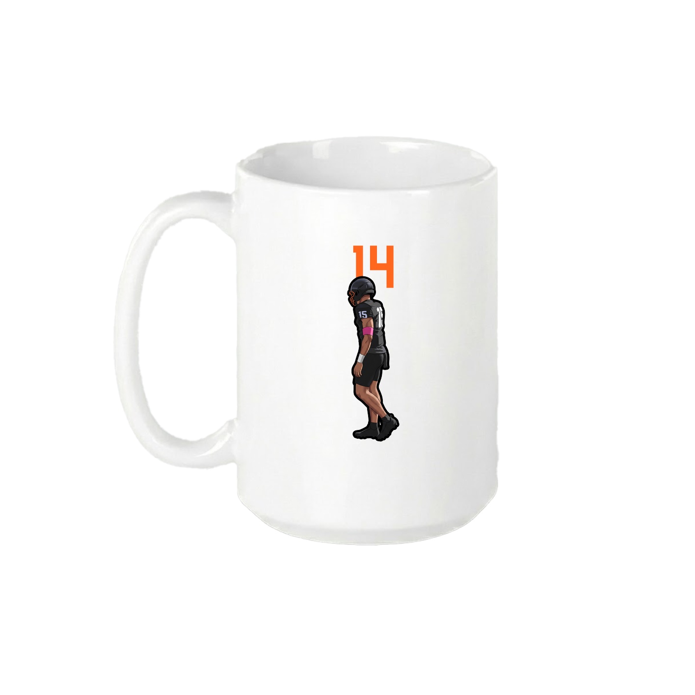 15oz Coffee Mug — Number Top in White