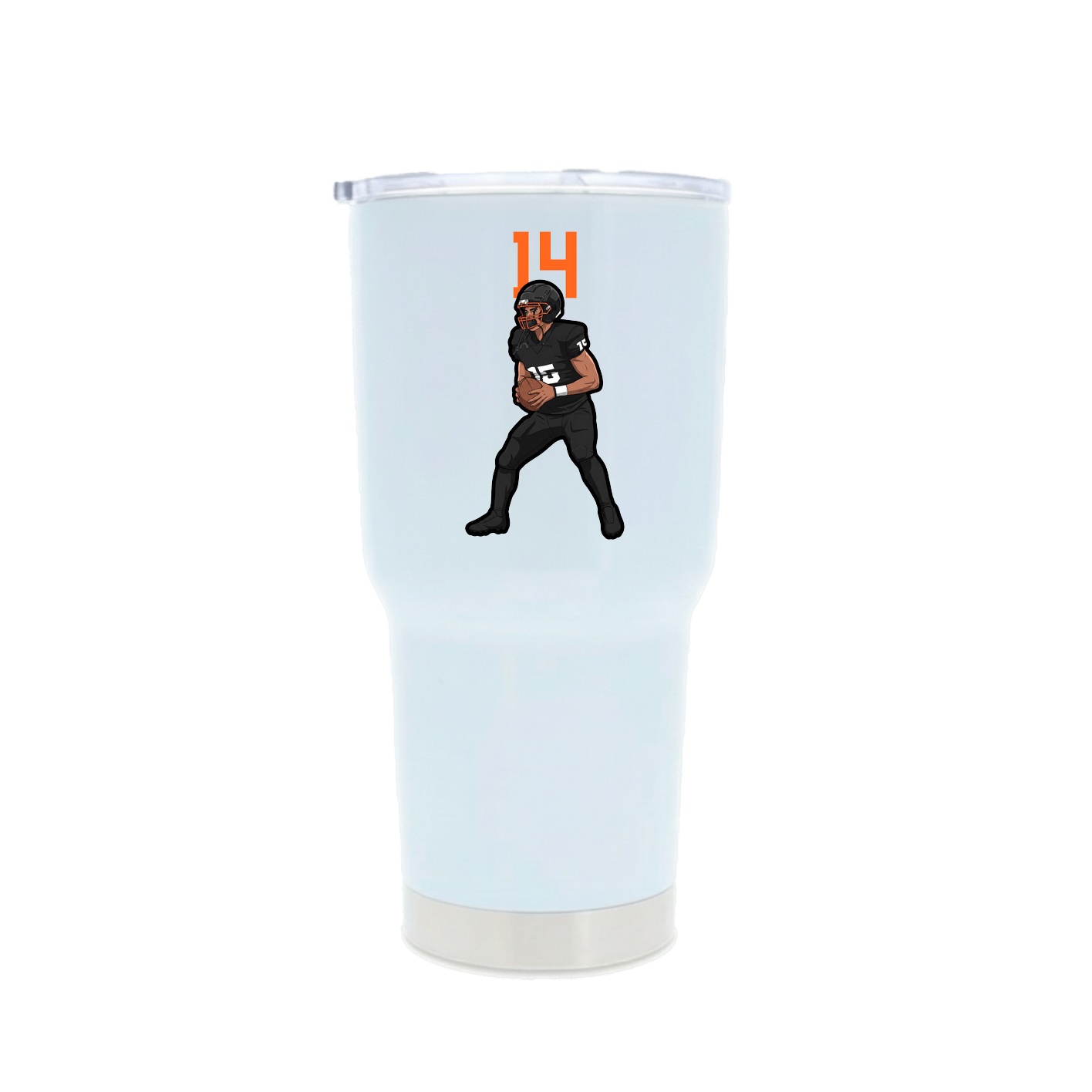 30oz Stainless Steel Tumbler — Number Top in White