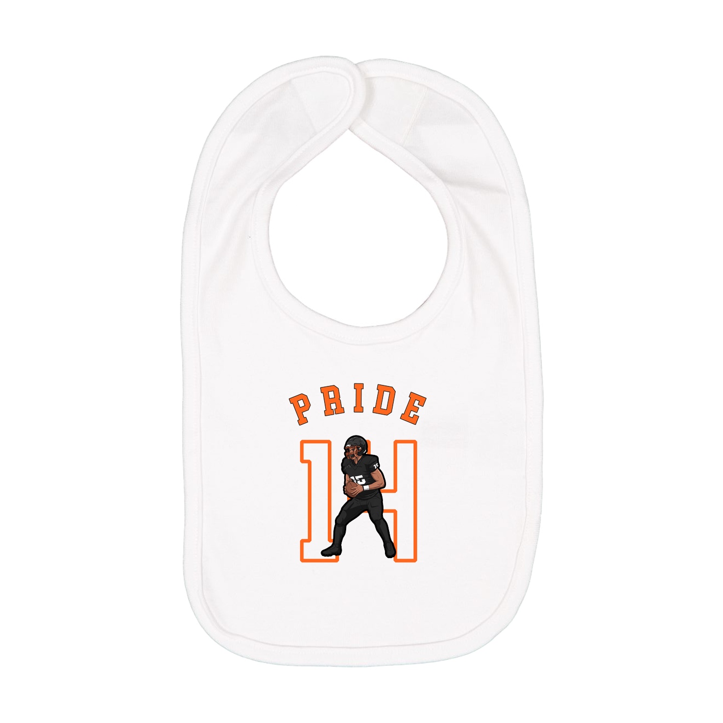 Infant Bib — Shirsey Arch in White