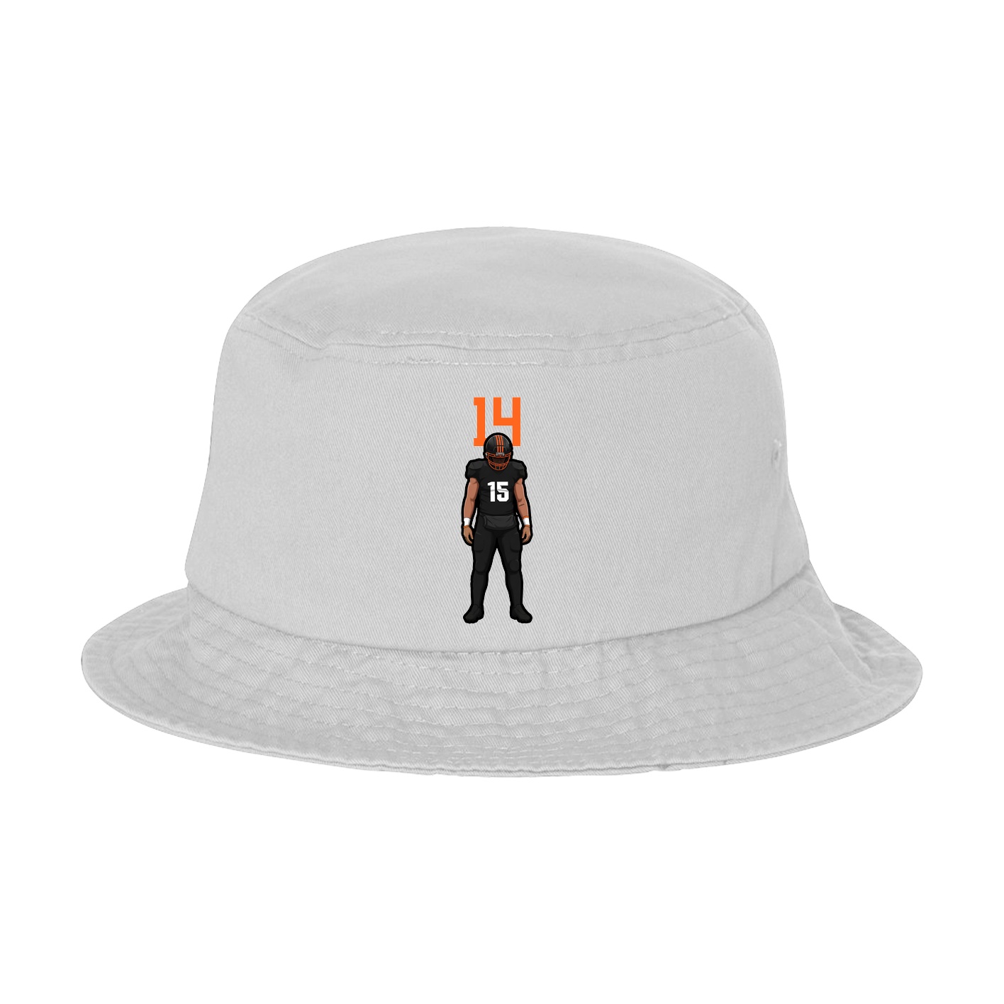 Bucket Cap — Number Top in White