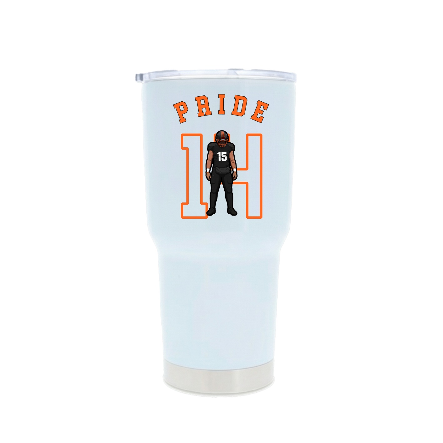 30oz Stainless Steel Tumbler — Shirsey Arch in White
