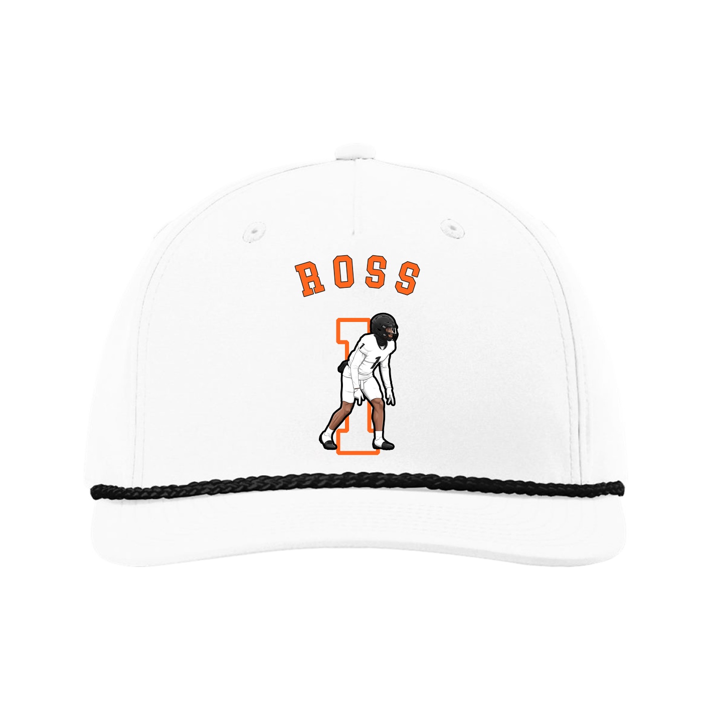 Five-Panel Classic Rope Cap — Shirsey Arch in White