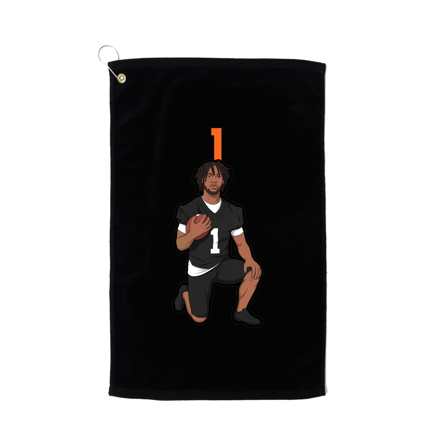 Golf Towel — Number Top in Black