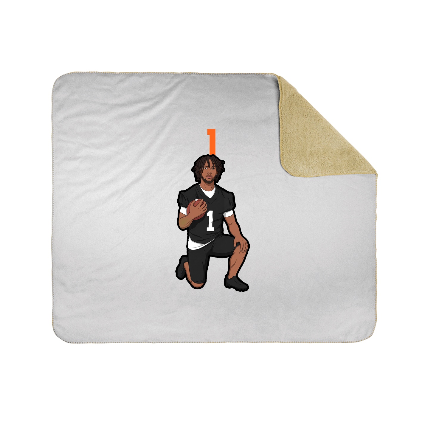 Throw Blanket — Number Top in White