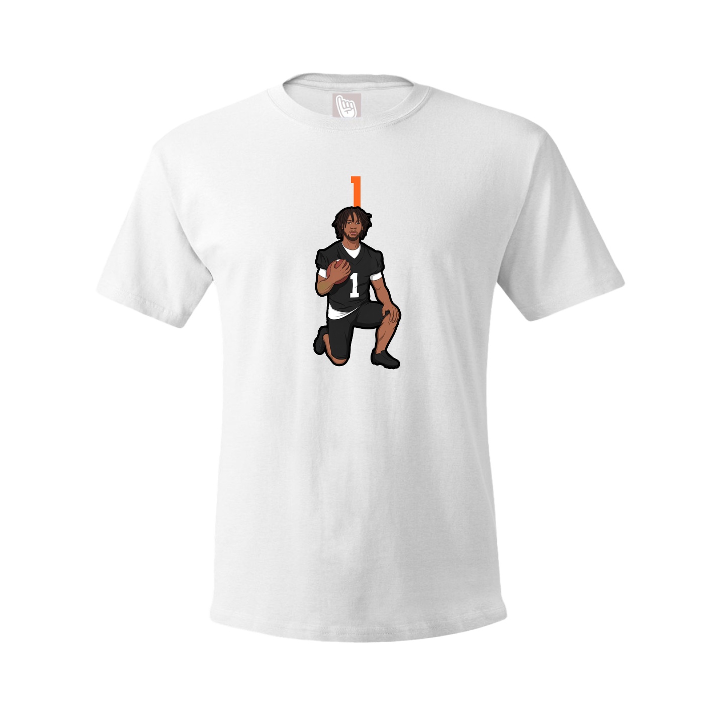 Youth Tee — Number Top in White
