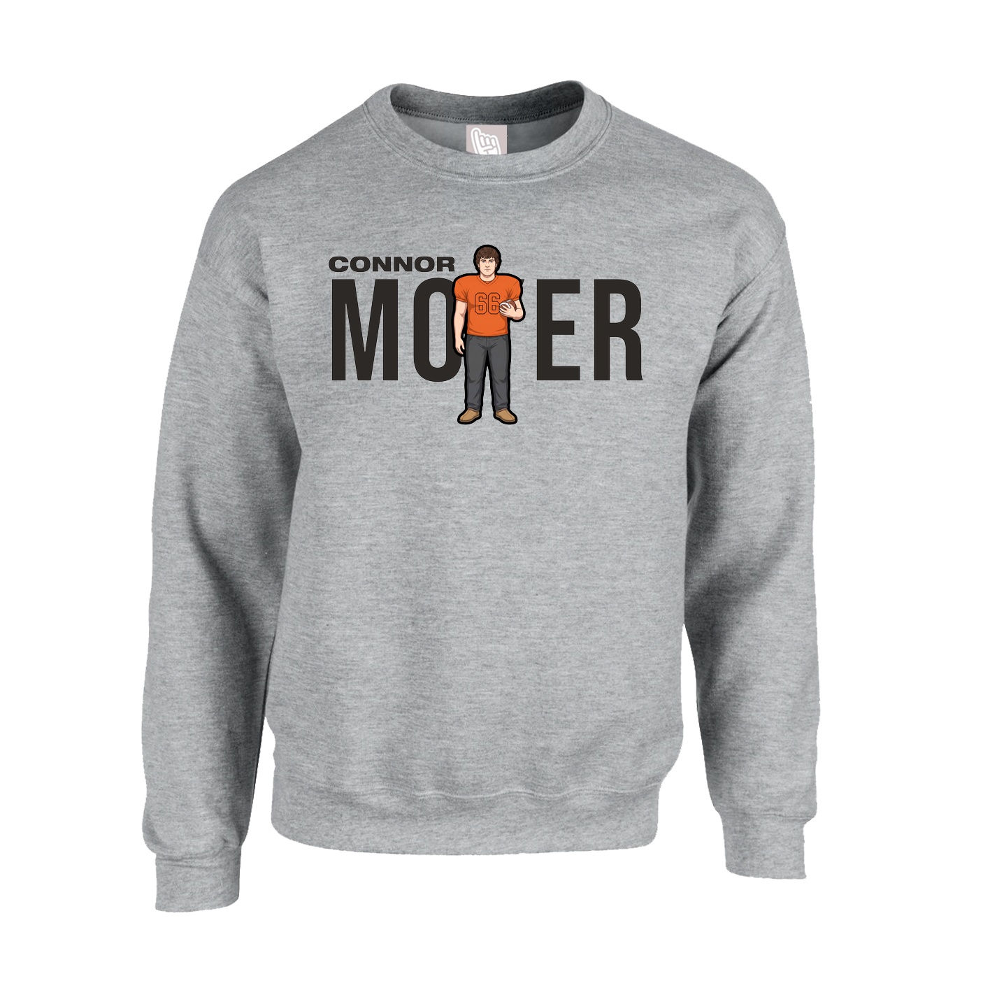 Fleece Crew — Player Name in Grey