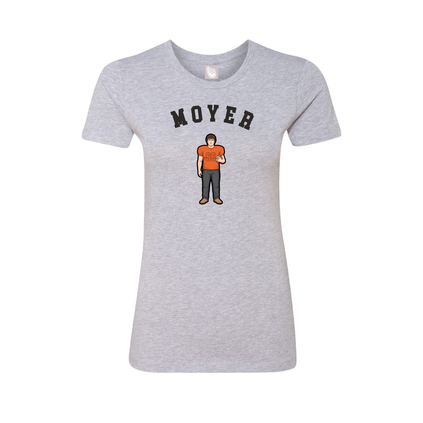 Fitted Women's Tee — Shirsey Arch in Grey