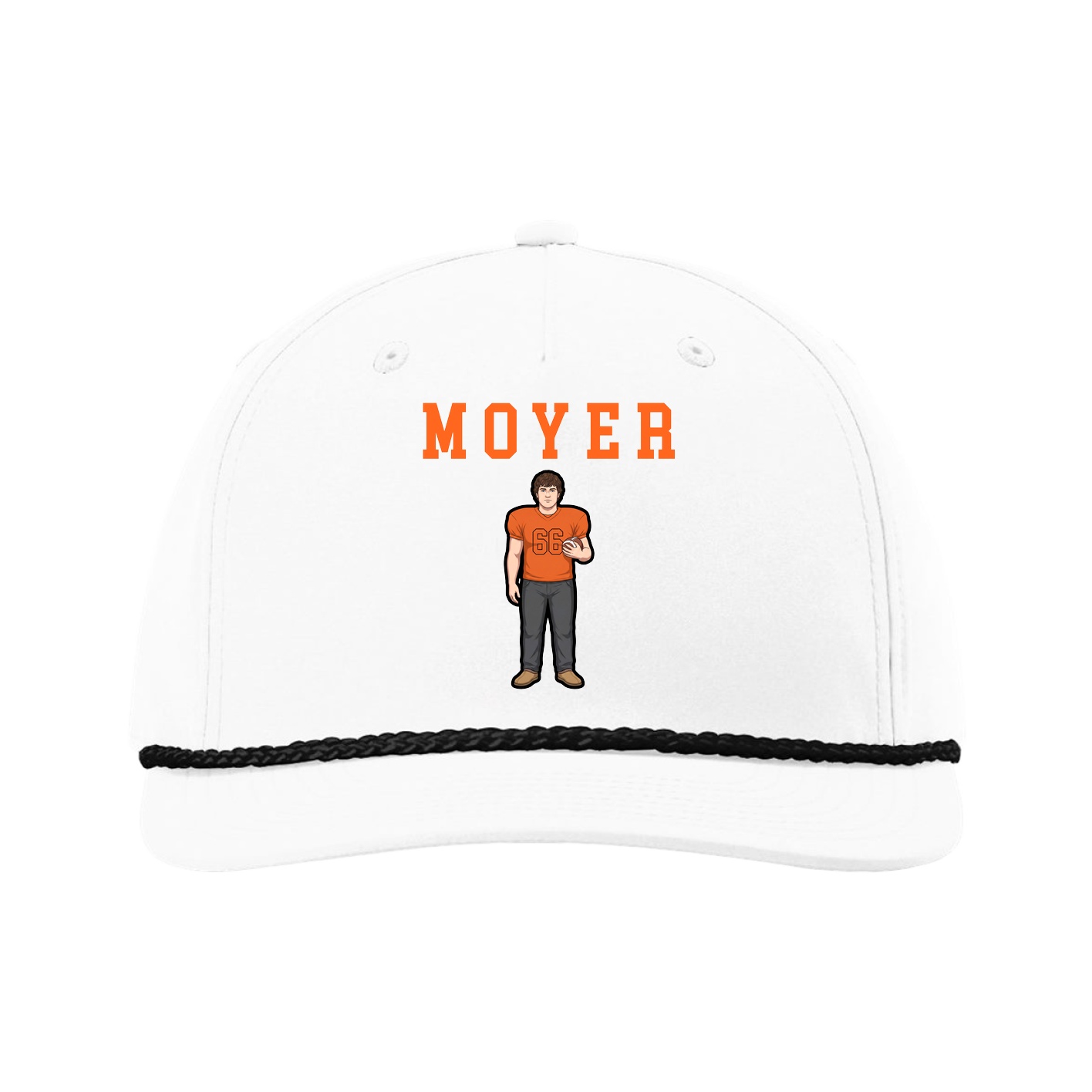 Five-Panel Classic Rope Cap — Shirsey in White