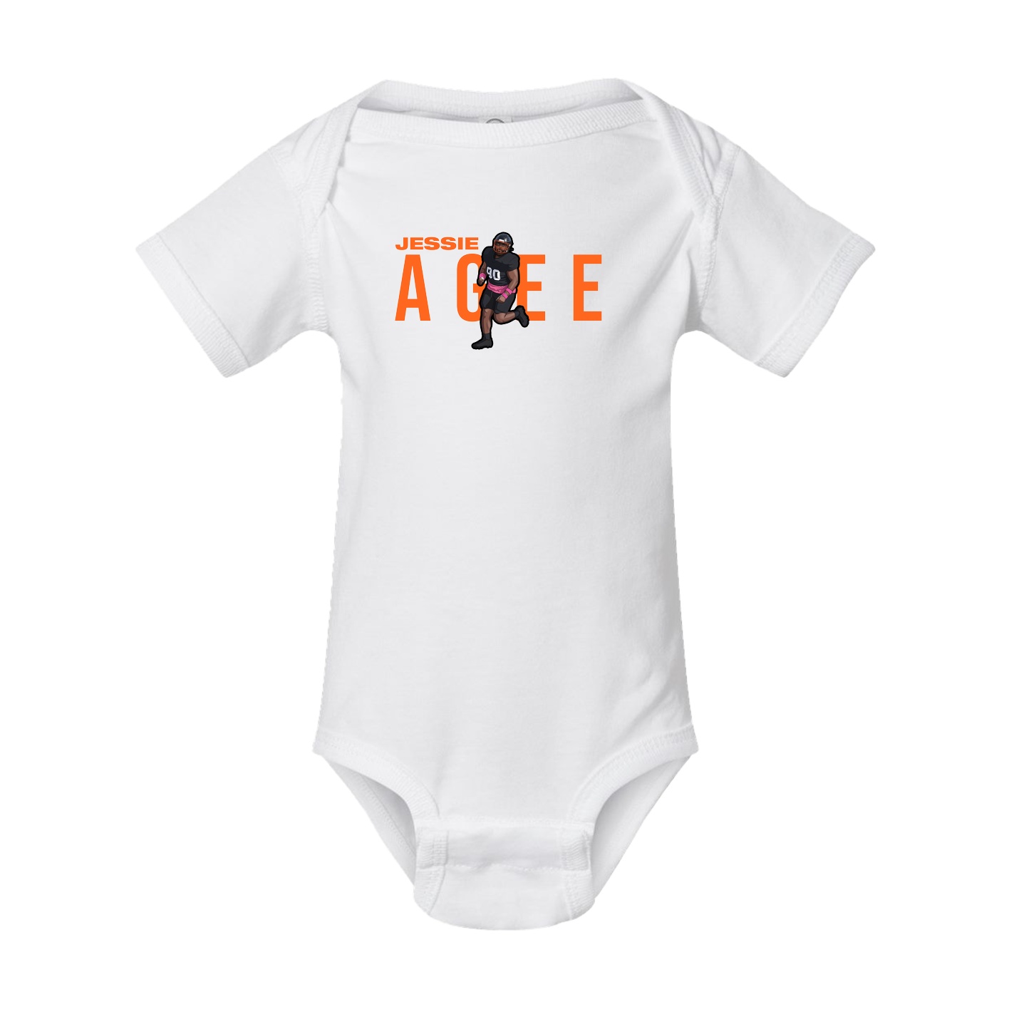 Baby Onesie — Player Name in White