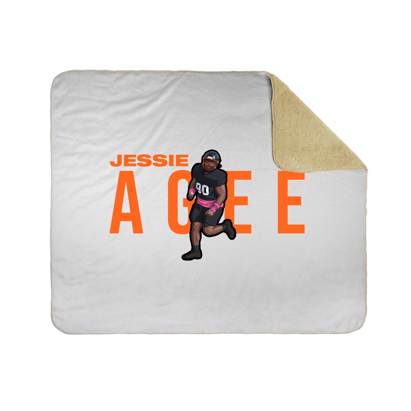 Throw Blanket — Player Name in White