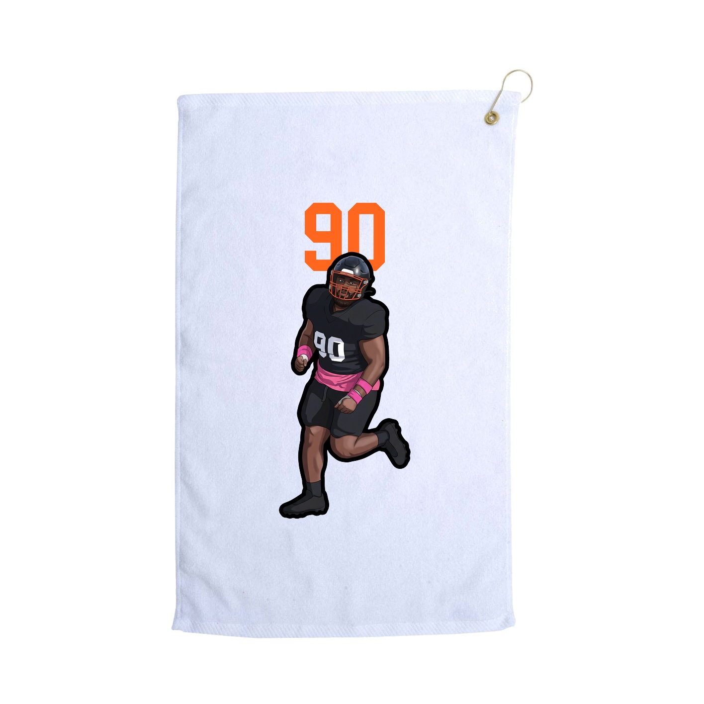 Golf Towel — Number Top in White