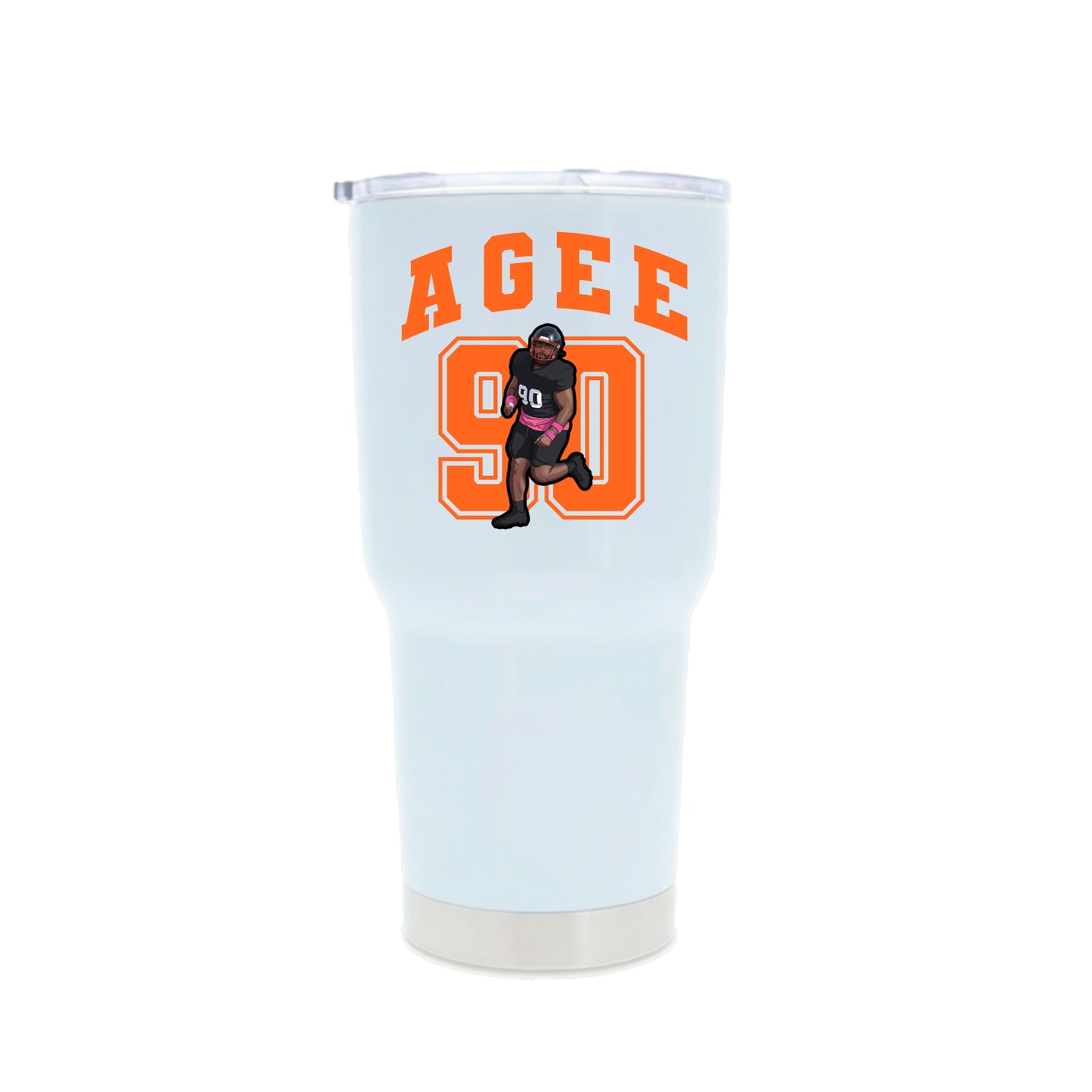 30oz Stainless Steel Tumbler — Number in White