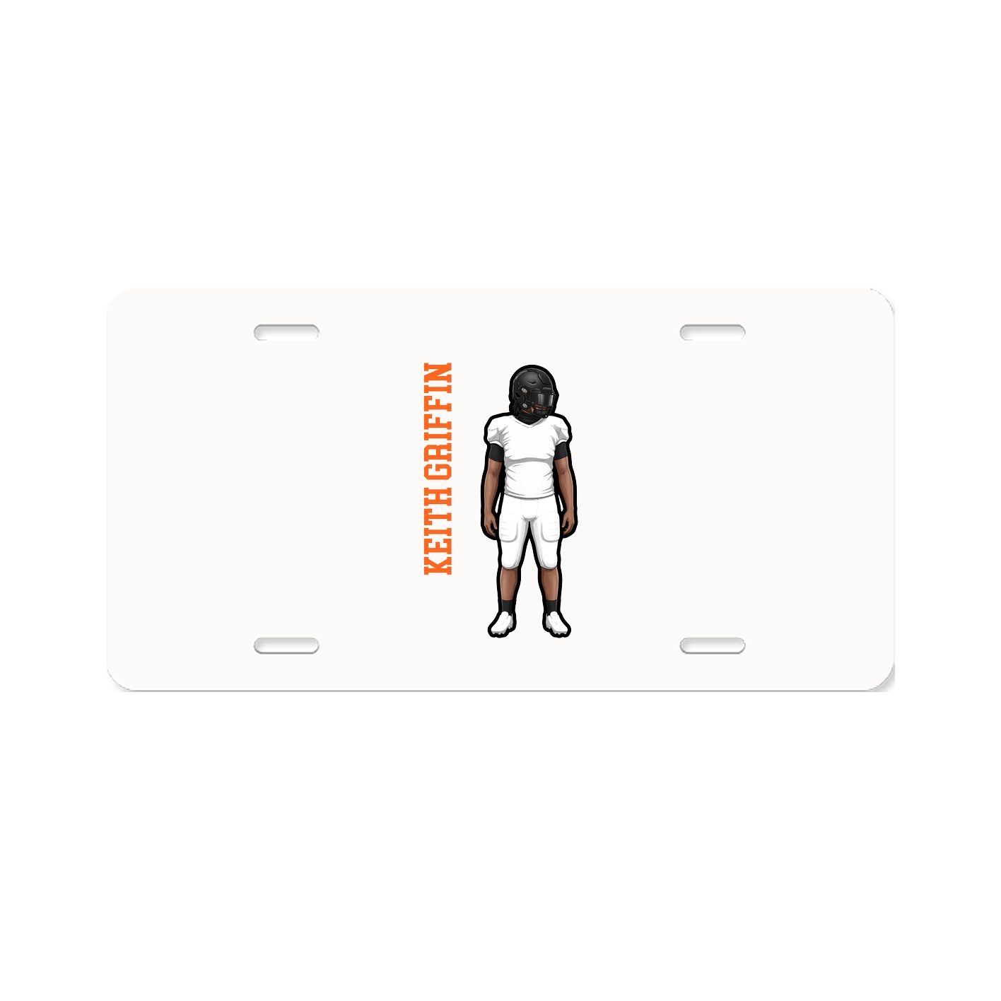 License Plate — Name Vertical in Classic