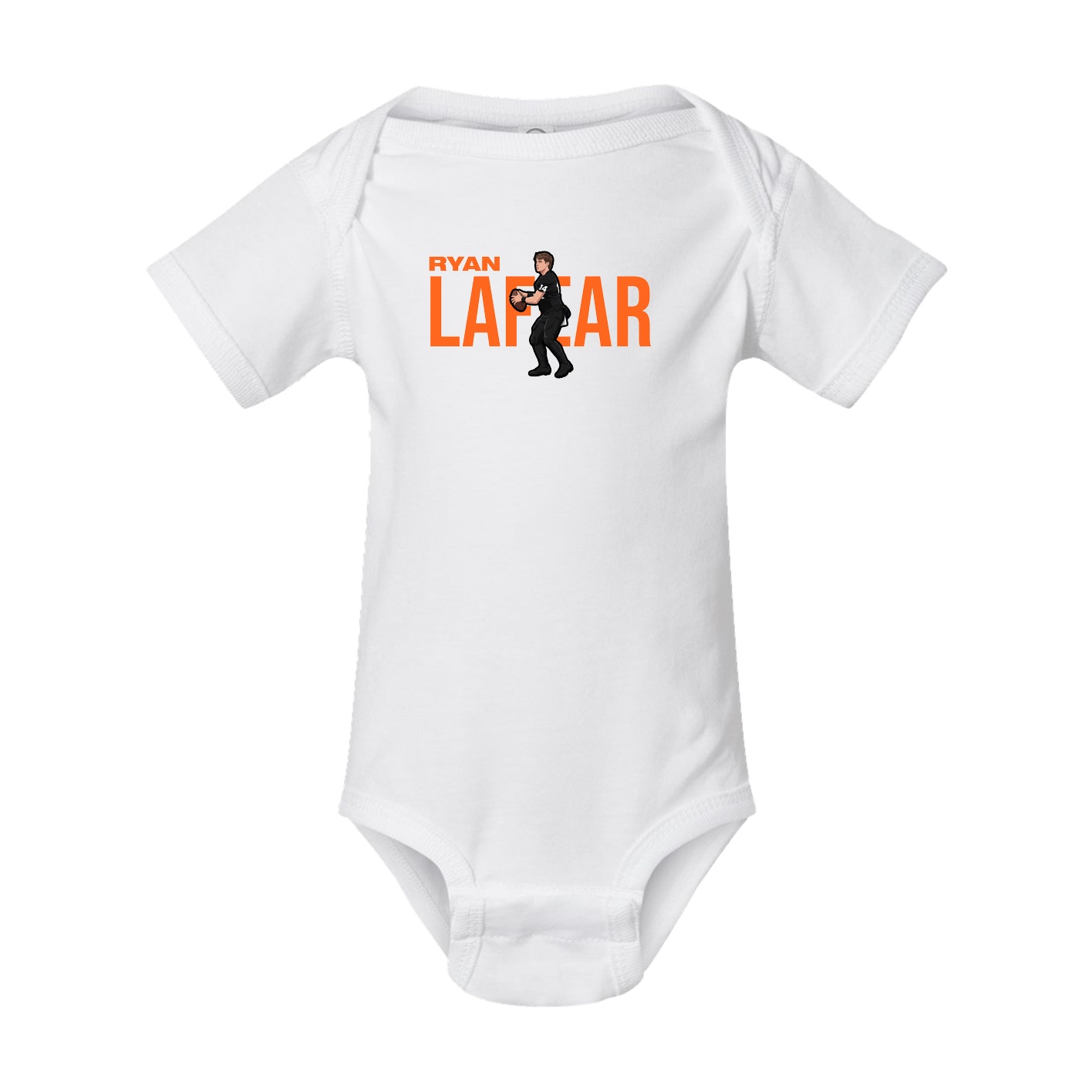 Baby Onesie — Player Name in White