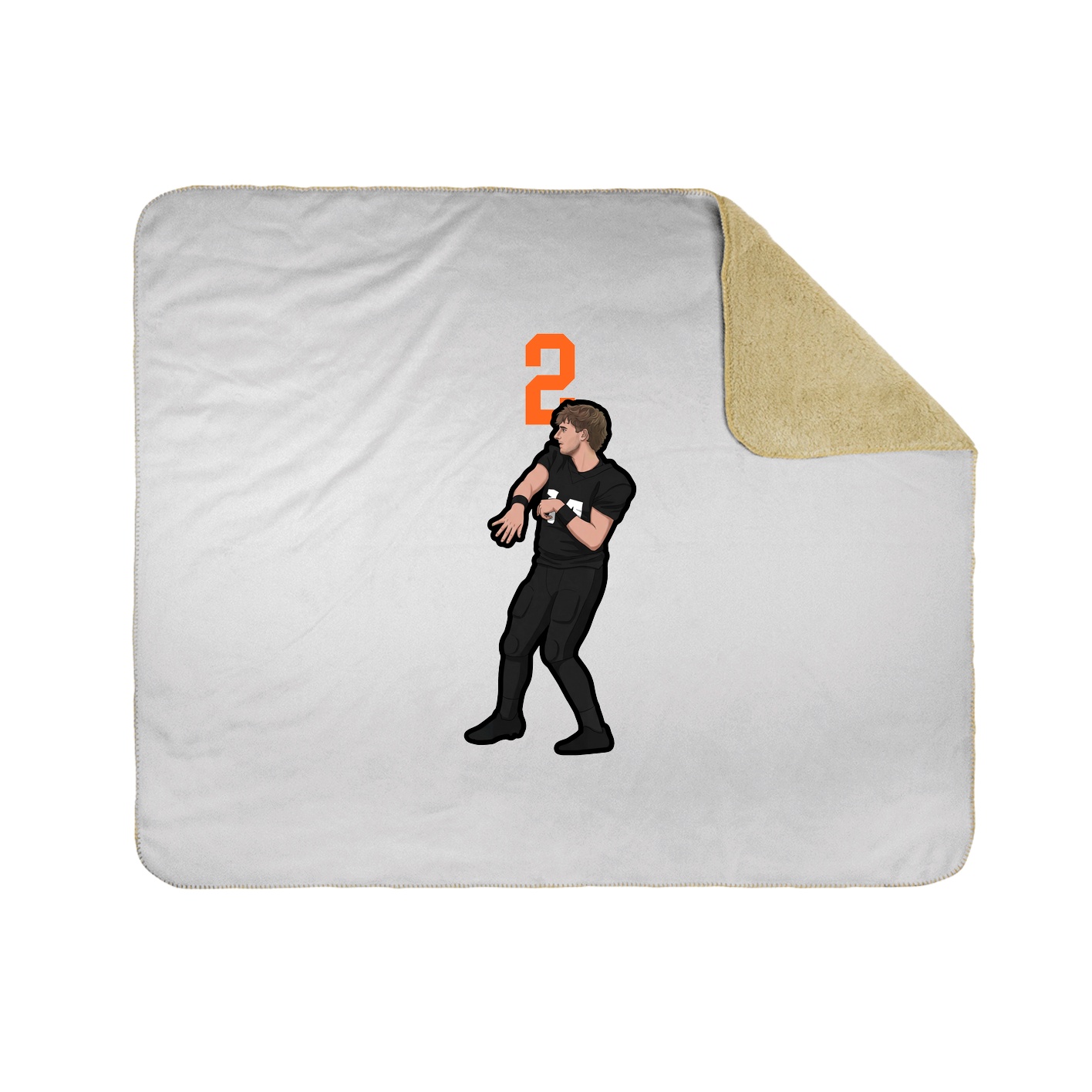 Throw Blanket — Number Top in White