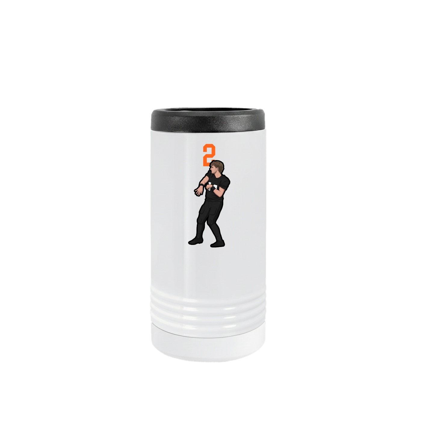 Slim Beverage Holder — Number Top in White