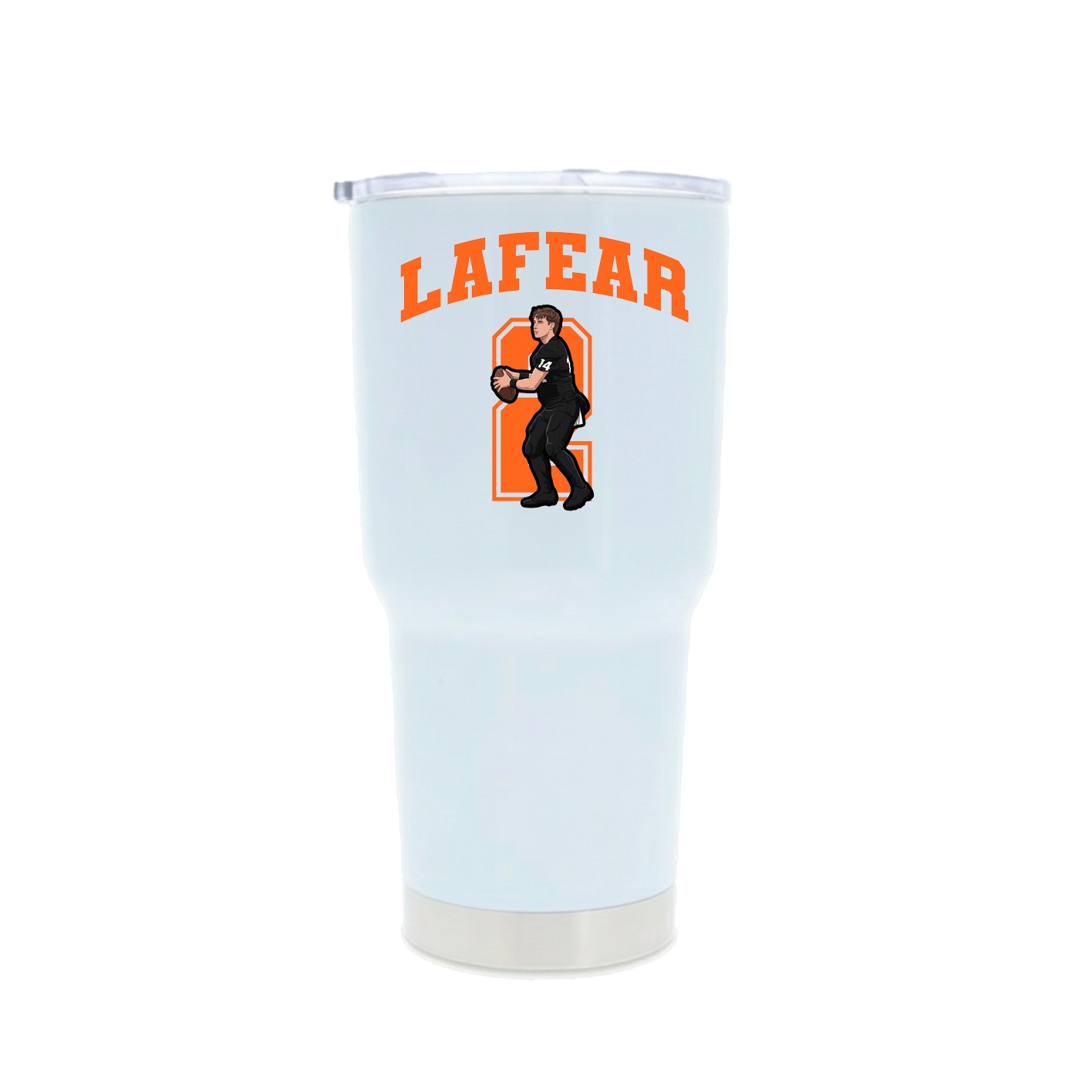 30oz Stainless Steel Tumbler — Number in White