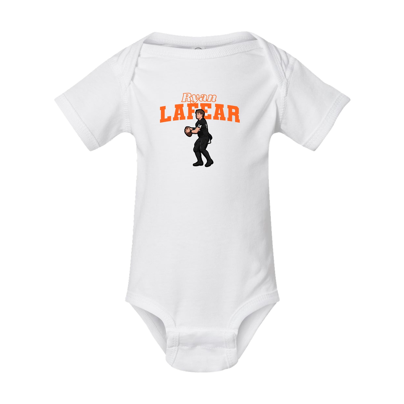 Baby Onesie — Name Arch in White