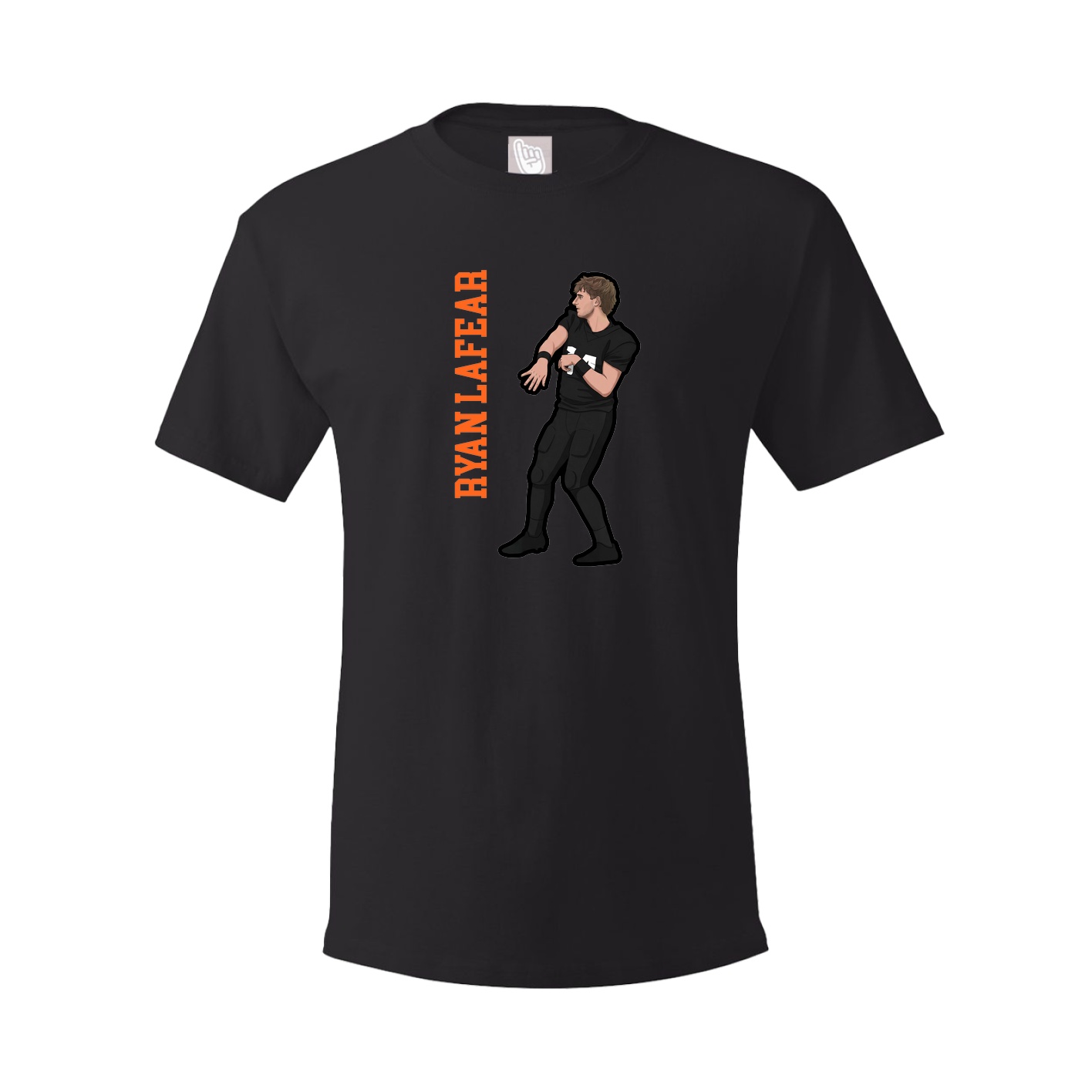 Youth Tee — Name Vertical in Black