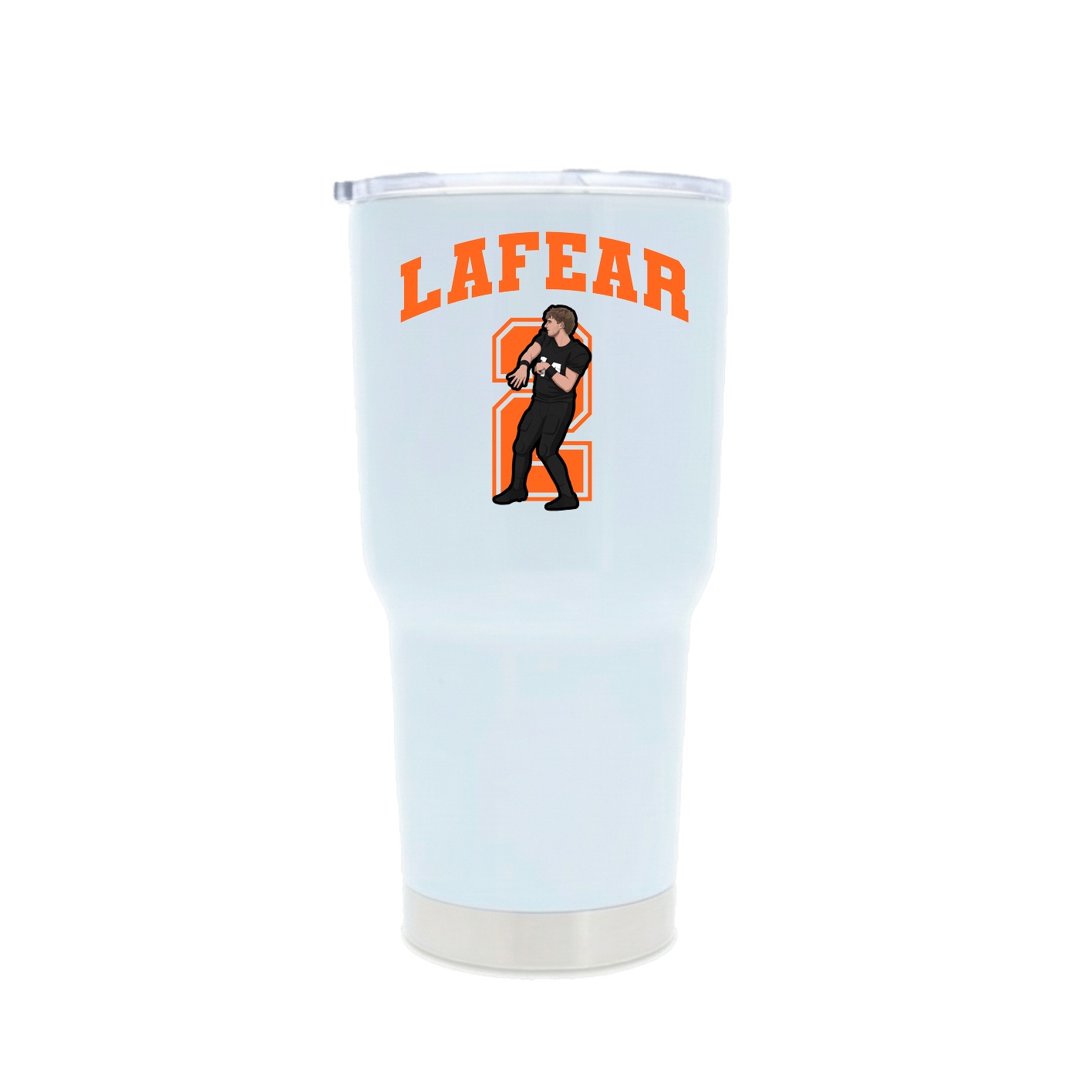 30oz Stainless Steel Tumbler — Number in White