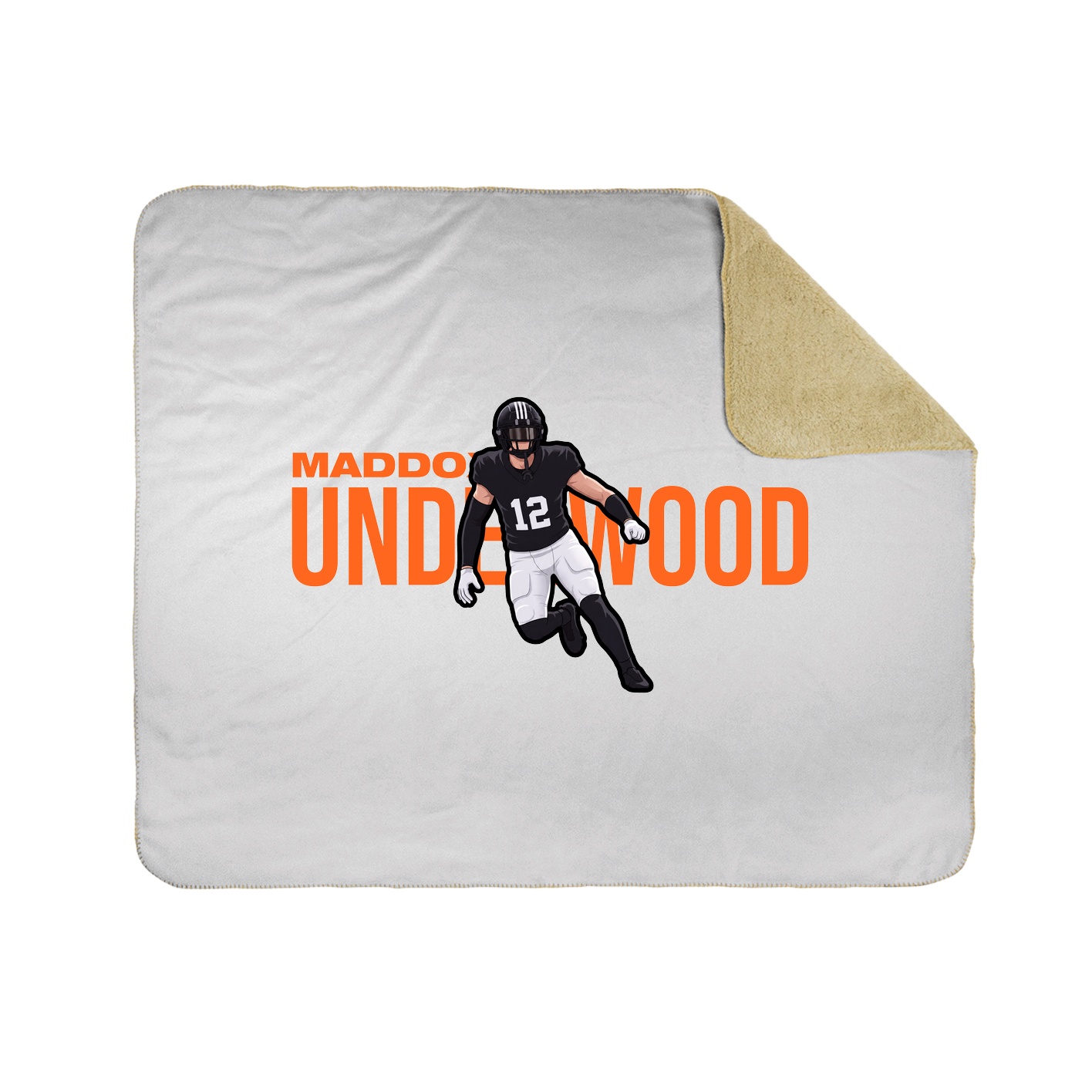 Throw Blanket — Player Name in White