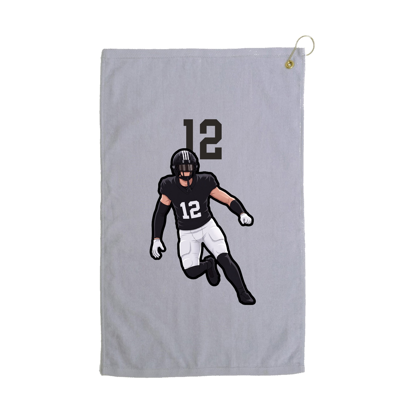 Golf Towel — Number Top in Grey