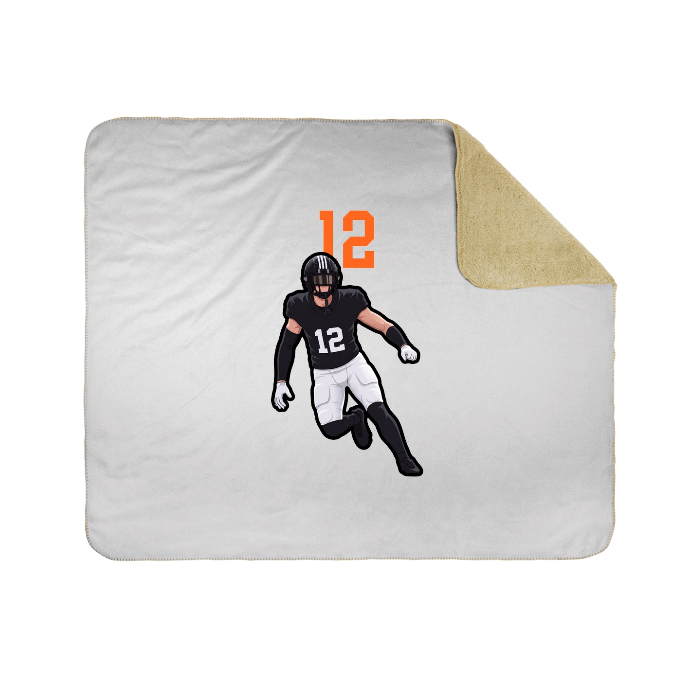 Throw Blanket — Number Top in White