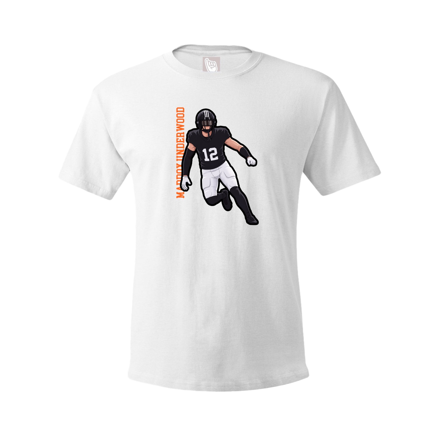 Tee — Name Vertical in White