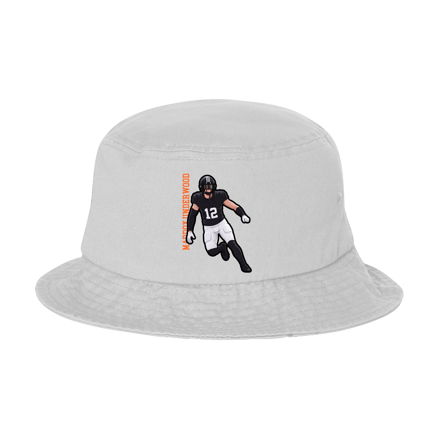 Bucket Cap — Name Vertical in White