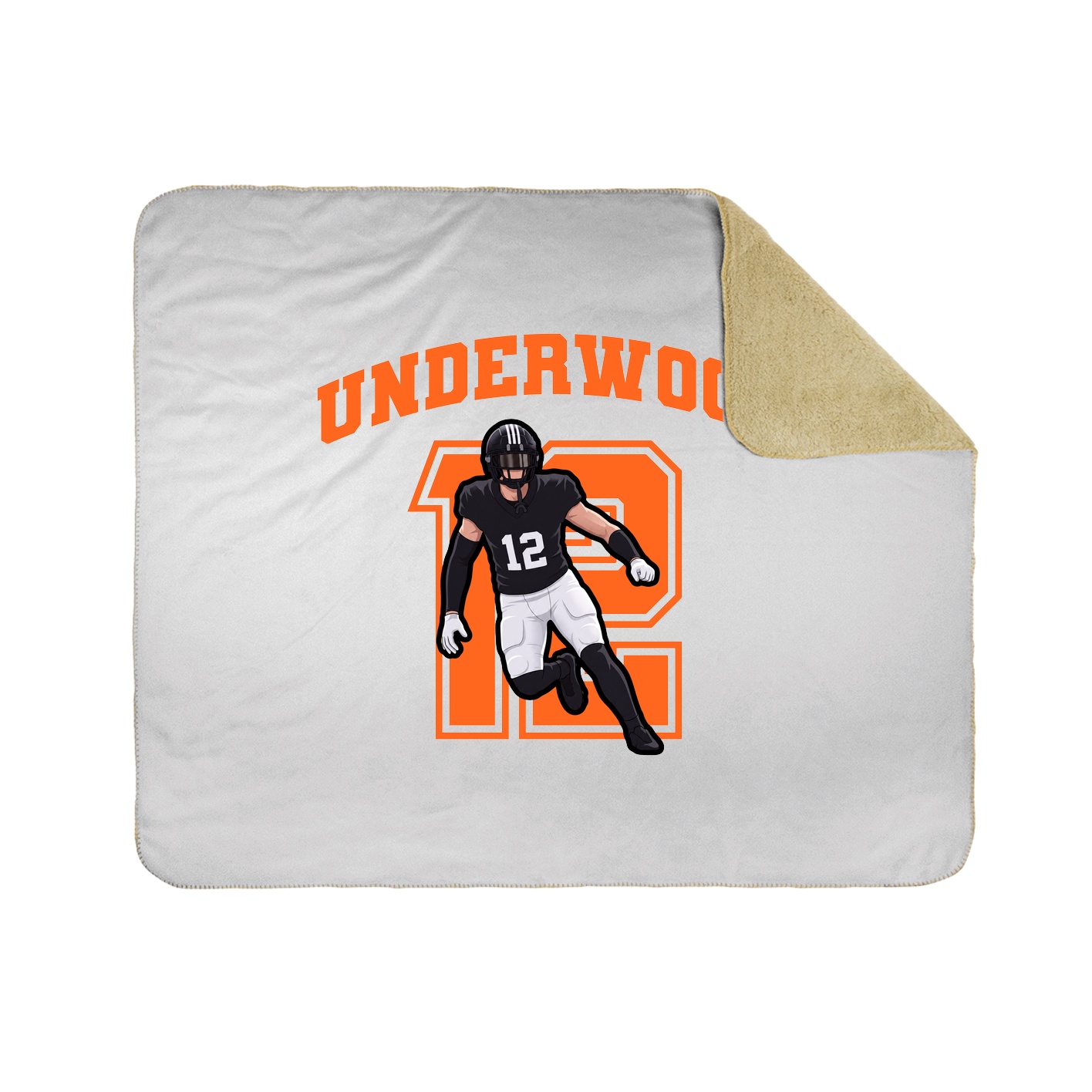 Throw Blanket — Number in White
